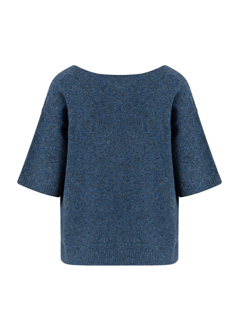 CC Heart CC HEART EMERIE V-RINGNING TRÖJA Knitwear Navy melange - 541