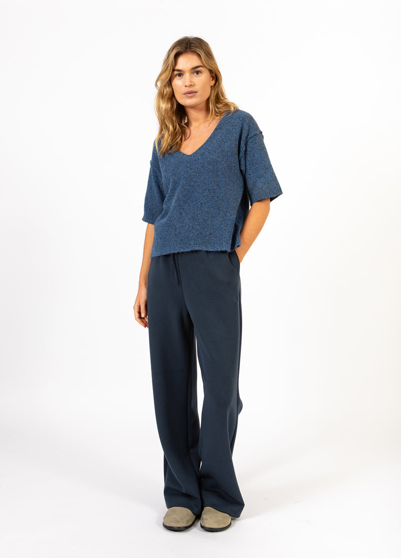 CC Heart CC HEART EMERIE V-RINGNING TRÖJA Knitwear Navy melange - 541