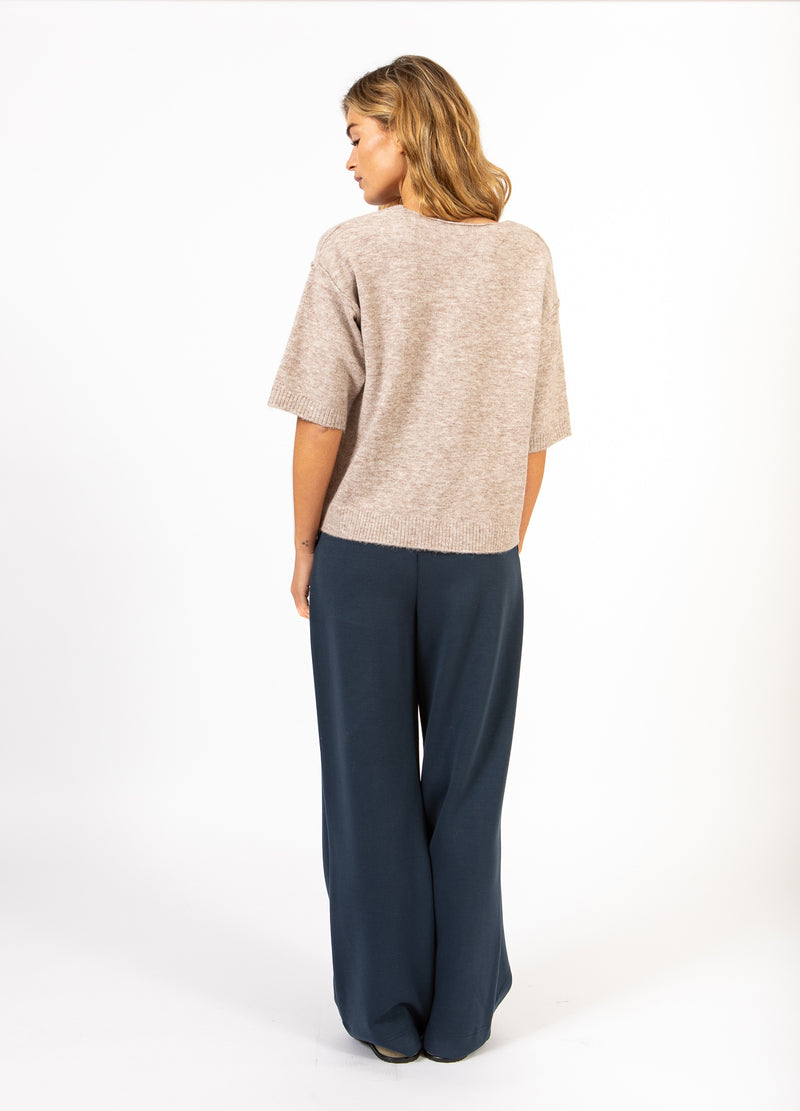 CC Heart CC HEART EMERIE V-RINGNING TRÖJA Knitwear Sand melange - 261