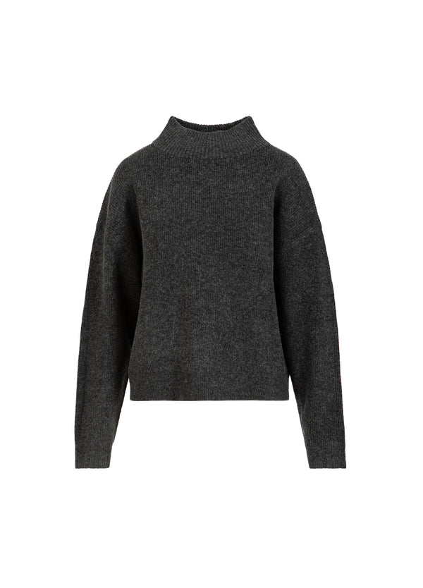 CC Heart CC HEART EMMA HALS RAGGLAN STICKAD Knitwear Dark grey melange - 172
