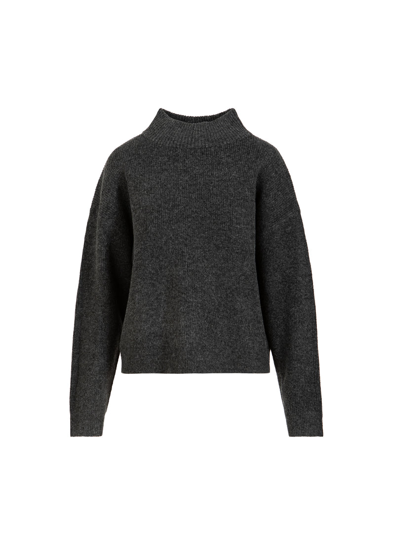CC Heart CC HEART EMMA HALS RAGGLAN STICKAD Knitwear Dark grey melange - 172