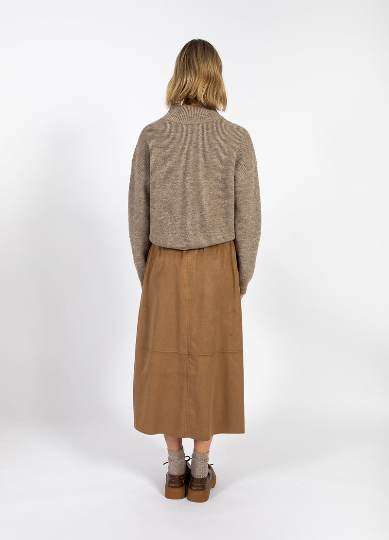 CC Heart CC HEART EMMA HALS RAGGLAN STICKAD Knitwear Golden brown melange - 793