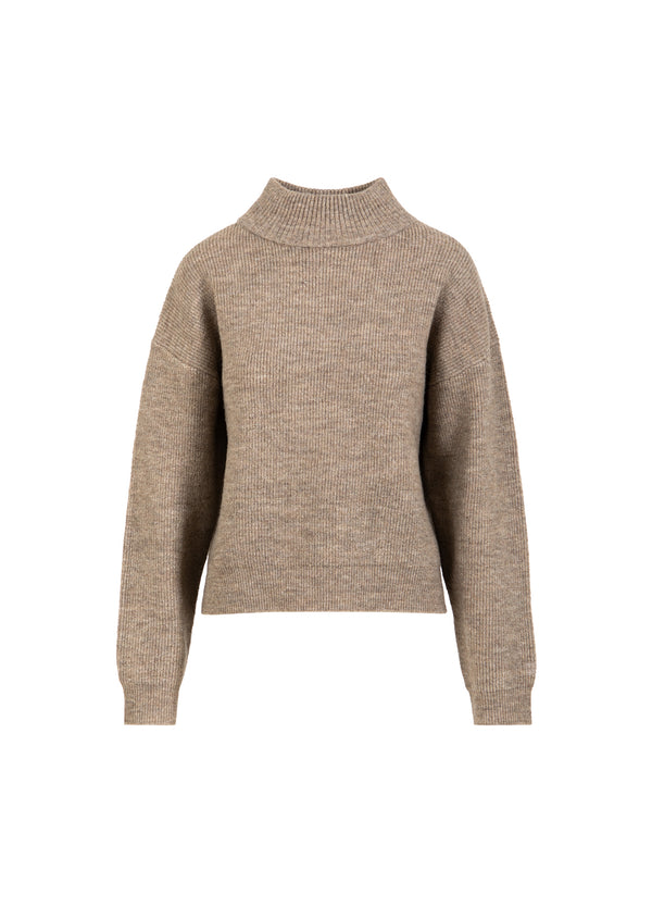 CC Heart CC HEART EMMA HALS RAGGLAN STICKAD Knitwear Golden brown melange - 793