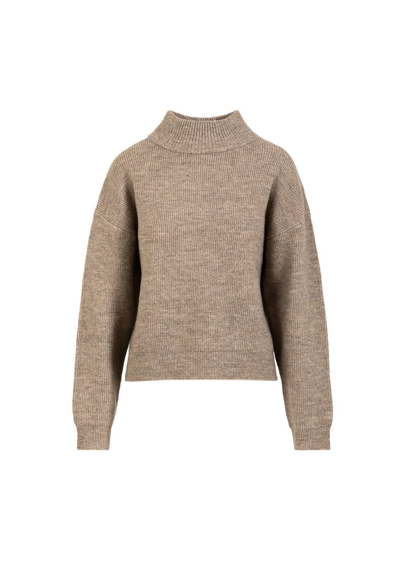 CC Heart CC HEART EMMA HALS RAGGLAN STICKAD Knitwear Golden brown melange - 793