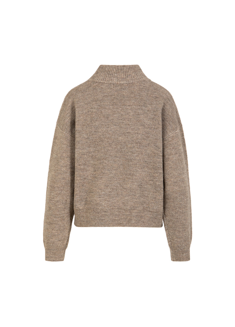 CC Heart CC HEART EMMA HALS RAGGLAN STICKAD Knitwear Golden brown melange - 793
