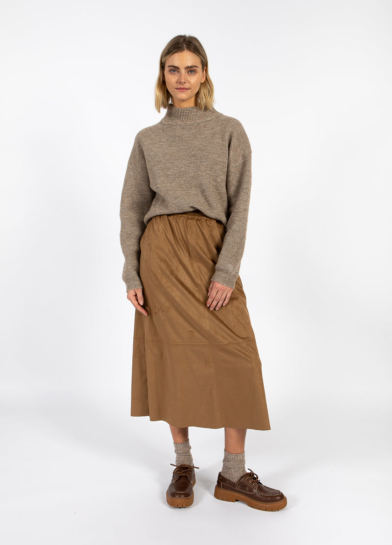 CC Heart CC HEART EMMA HALS RAGGLAN STICKAD Knitwear Golden brown melange - 793