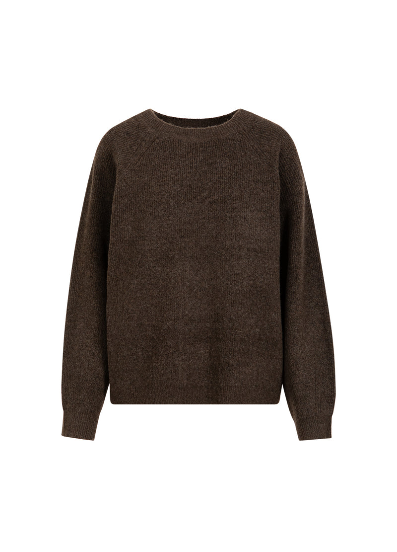 CC Heart CC HEART EMMA O-NECK TRÖJA Knitwear Chocolate melange - 388
