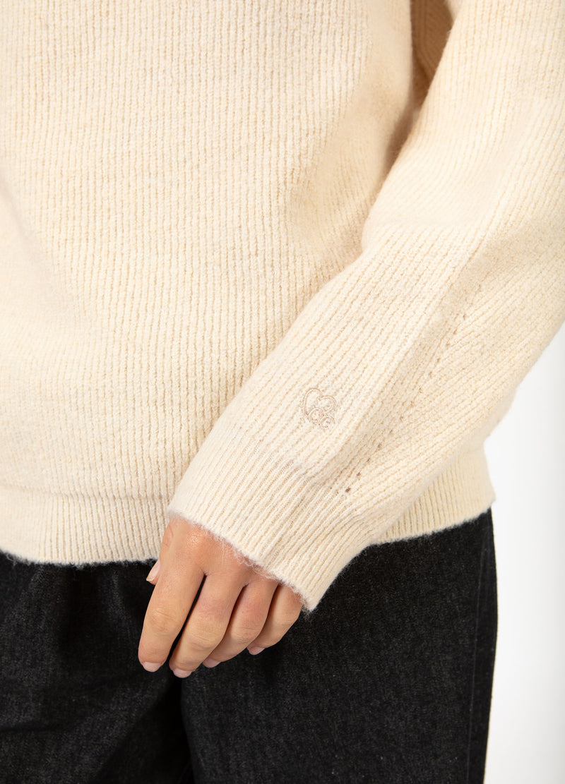 CC Heart CC HEART EMMA O-NECK TRÖJA Knitwear Creme - 241