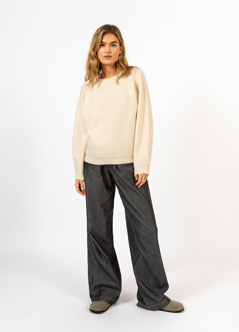 CC Heart CC HEART EMMA O-NECK TRÖJA Knitwear Creme - 241