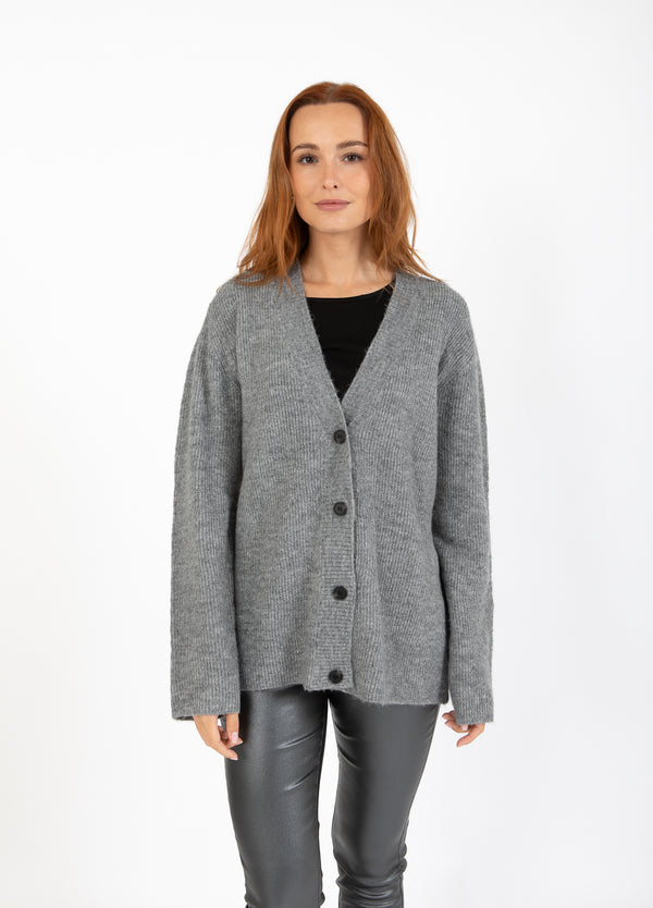 CC Heart CC HEART EMMA V-RINGAD KOFTA Knitwear Dark Grey Melange - 128