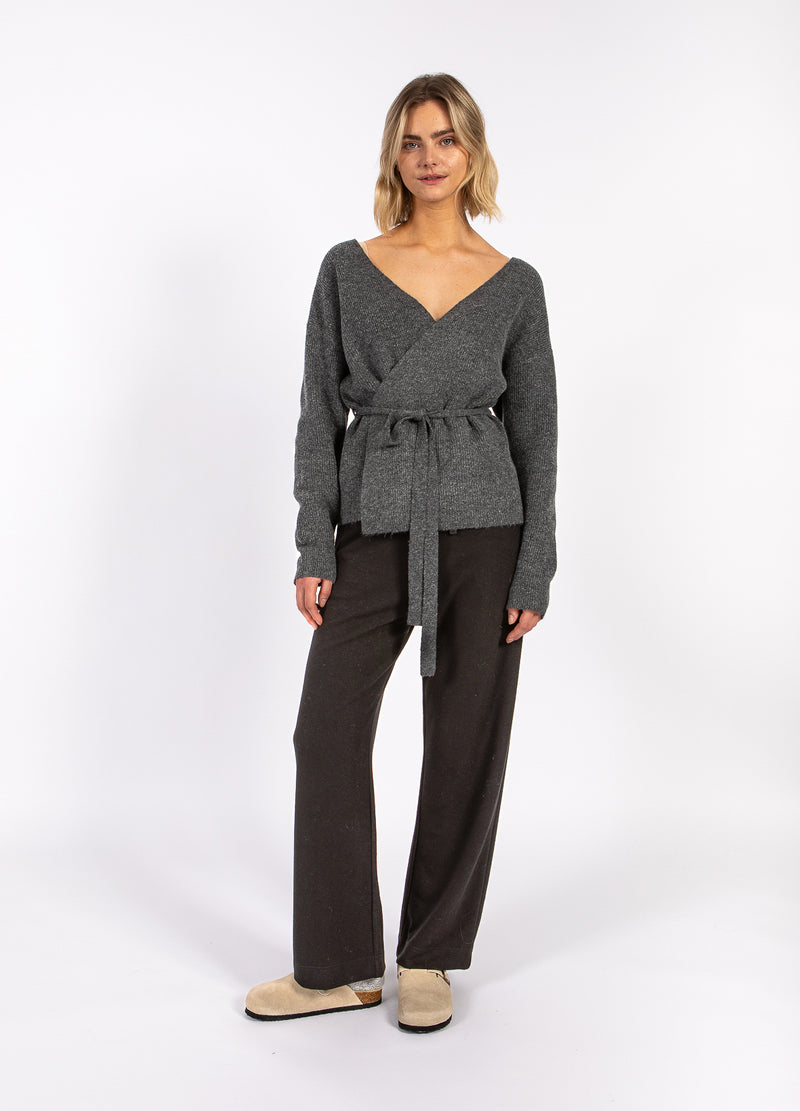 CC Heart CC HEART EMMA WRAP STICKAD KARDIGAN Knitwear Dark grey melange - 172
