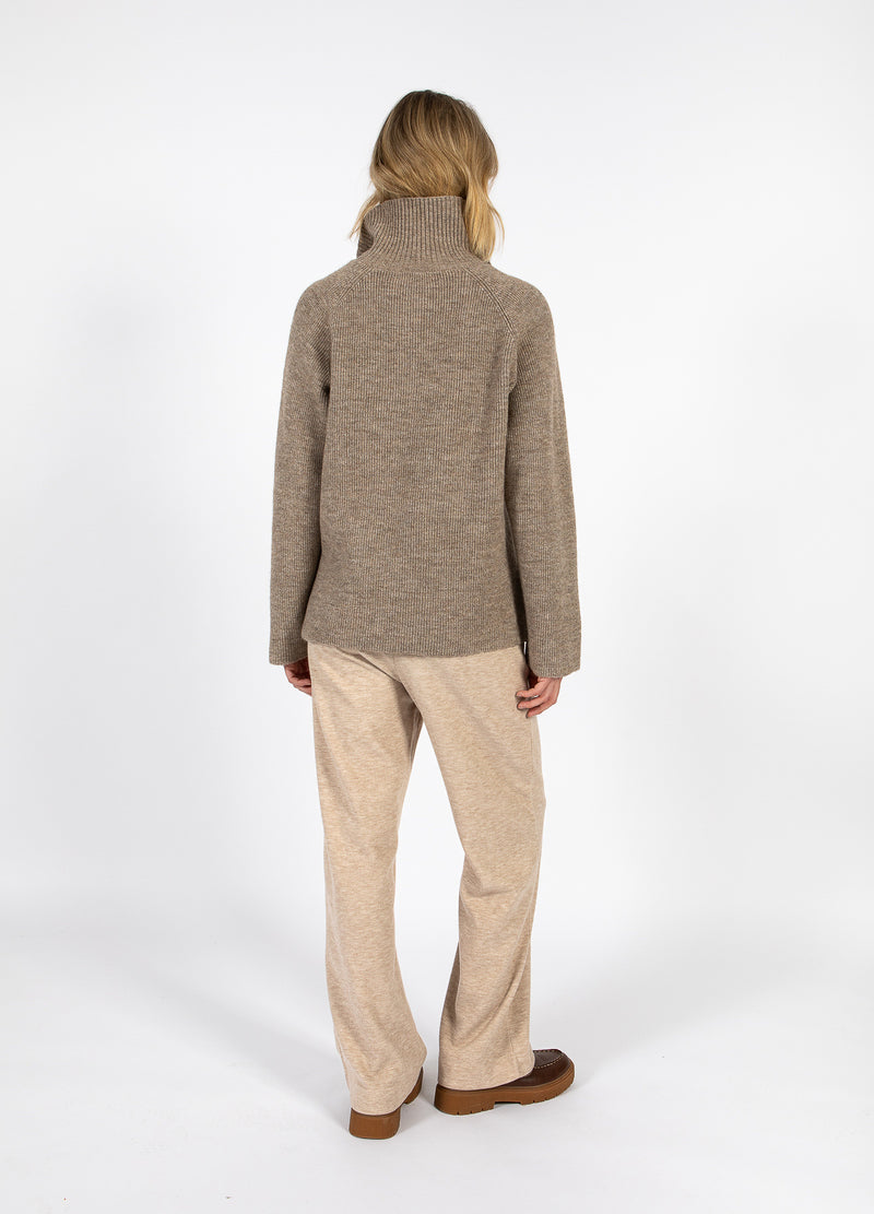 CC Heart CC HEART EMMA ZIP KNITTRÖJA Knitwear Golden brown melange - 793