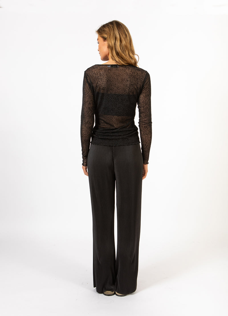 CC Heart CC HEART EVE MESH BLOUSE Shirt/Blouse Black velvet spots - 100