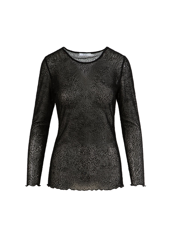 CC Heart CC HEART EVE MESH BLOUSE Shirt/Blouse Black velvet spots - 100