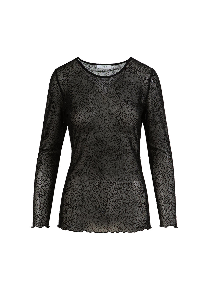 CC Heart CC HEART EVE MESH BLOUSE Shirt/Blouse Black velvet spots - 100