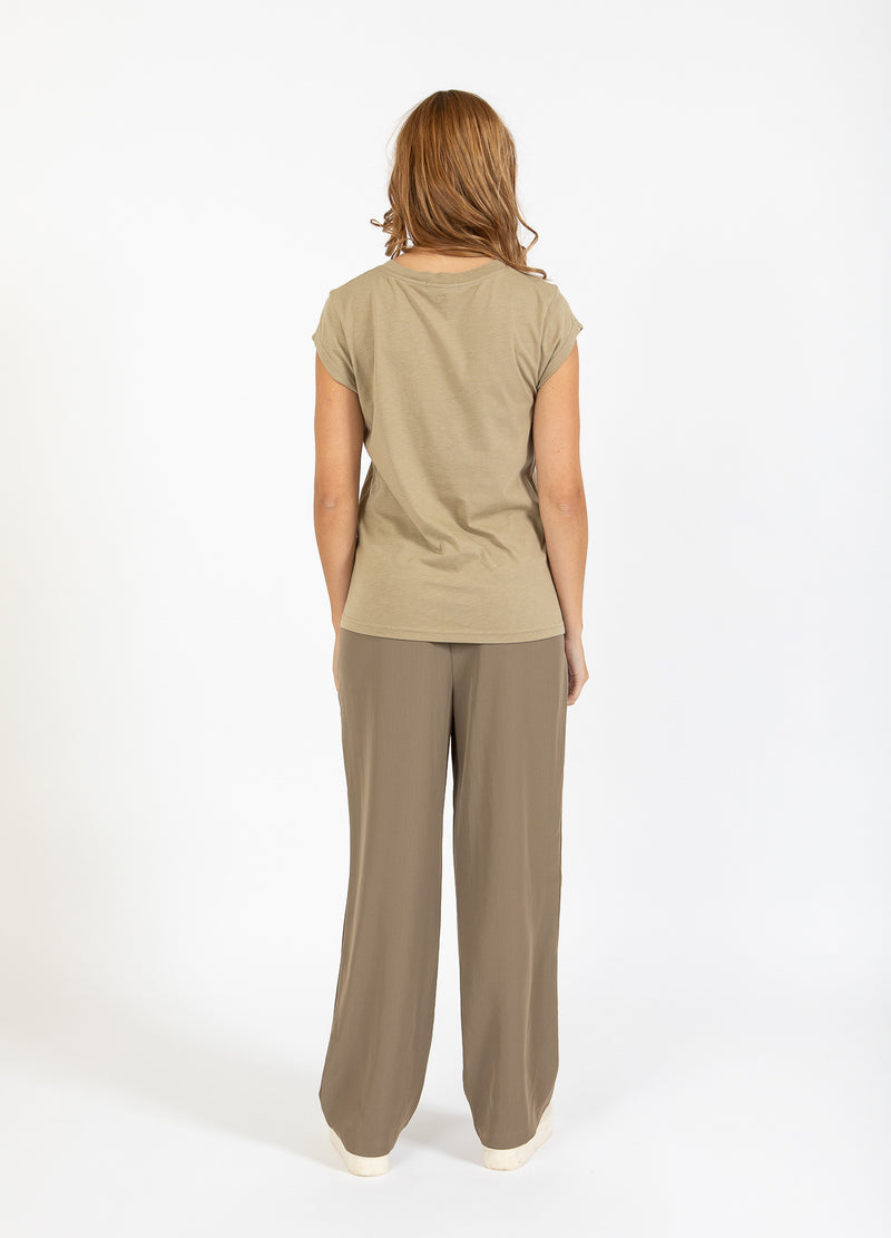 CC Heart CC HEART FACE T-SHIRT - KAPSELÄRM T-Shirt Sand olive - 406
