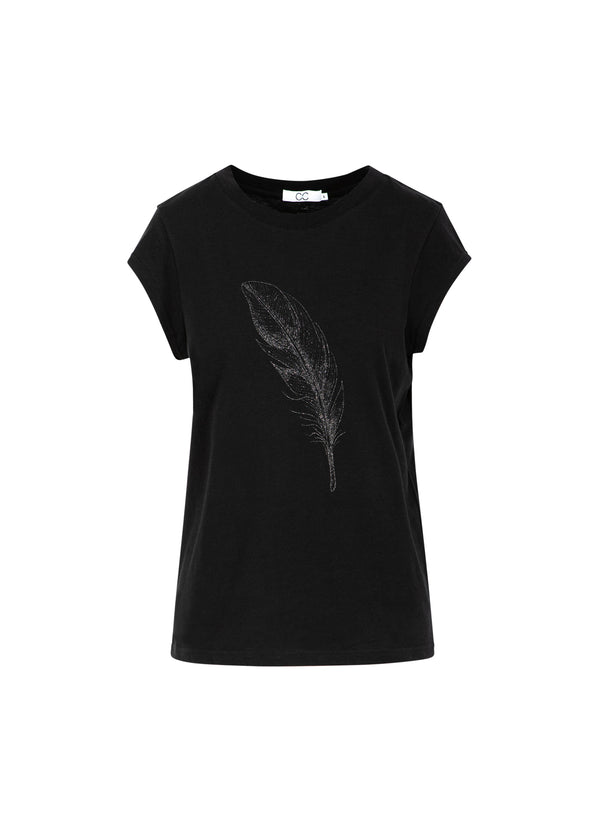 CC Heart CC HEART FJÄDER TEE T-Shirt Black - 100