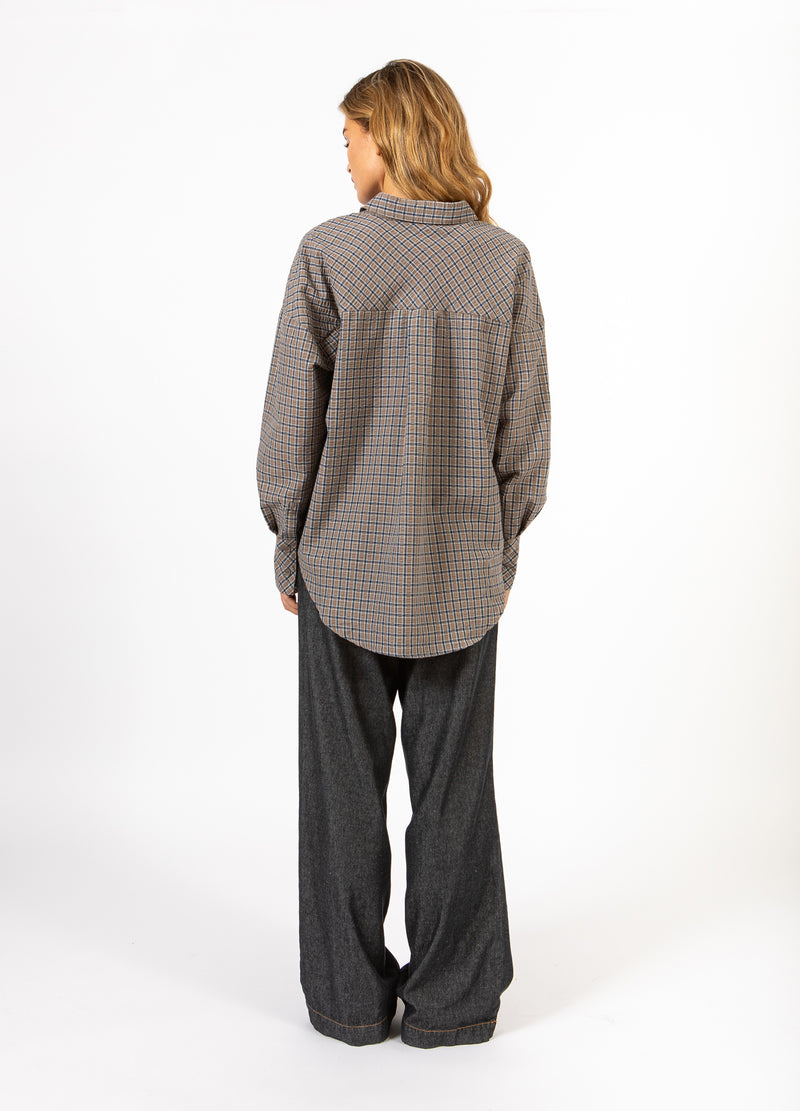 CC Heart CC HEART GEMMA CHECK LOOSE SHIRT Shirt/Blouse Brown check - 371