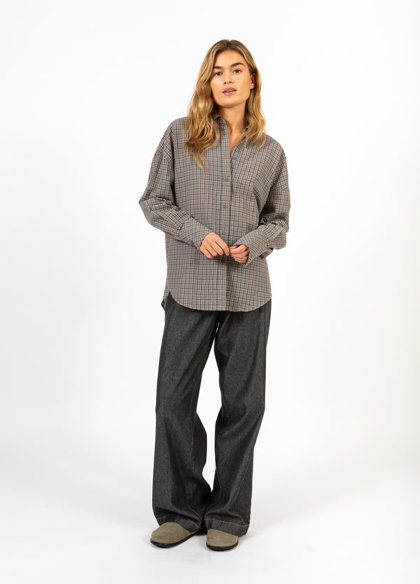 CC Heart CC HEART GEMMA CHECK LOOSE SHIRT Shirt/Blouse Brown check - 371