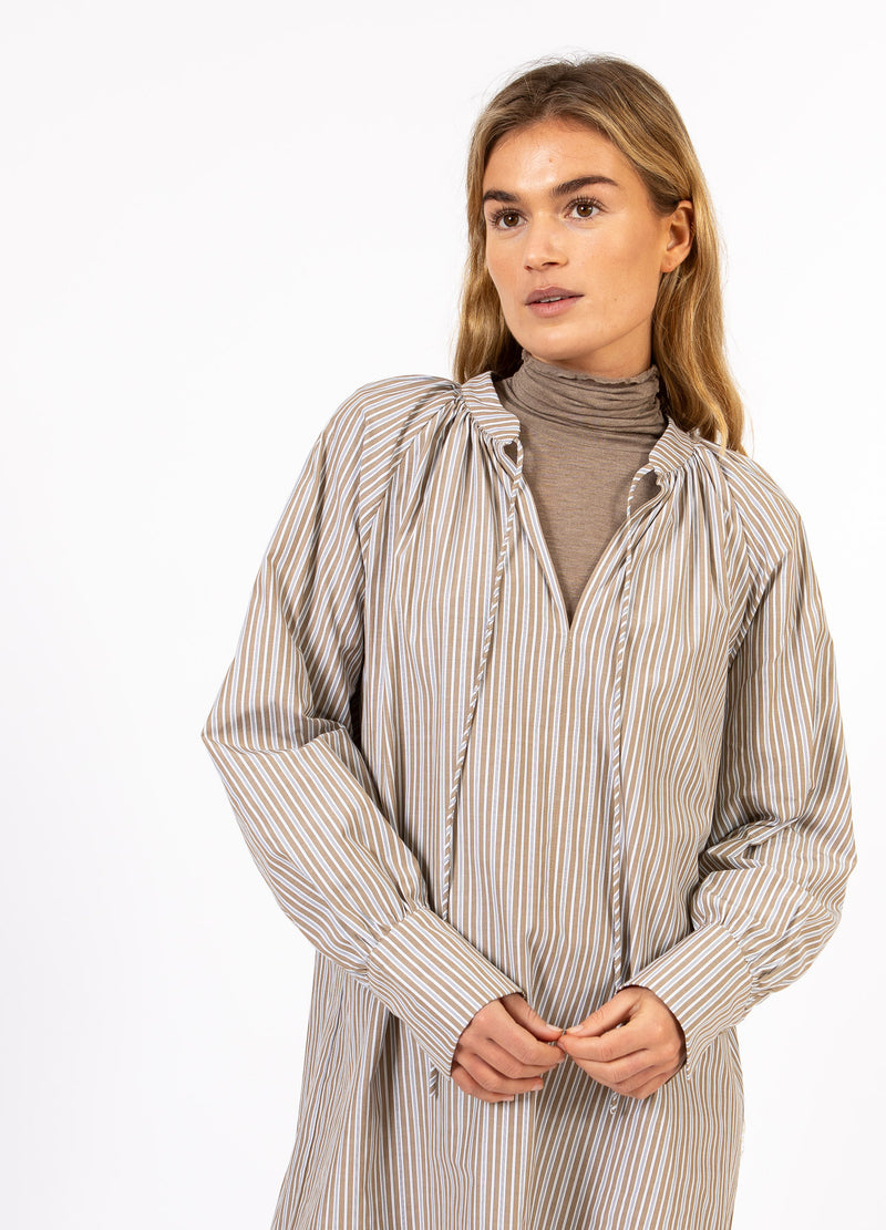 CC Heart CC HEART GIA RÄNDER TUNIKA KLÄNNING Shirt/Blouse Brown stripes - 399