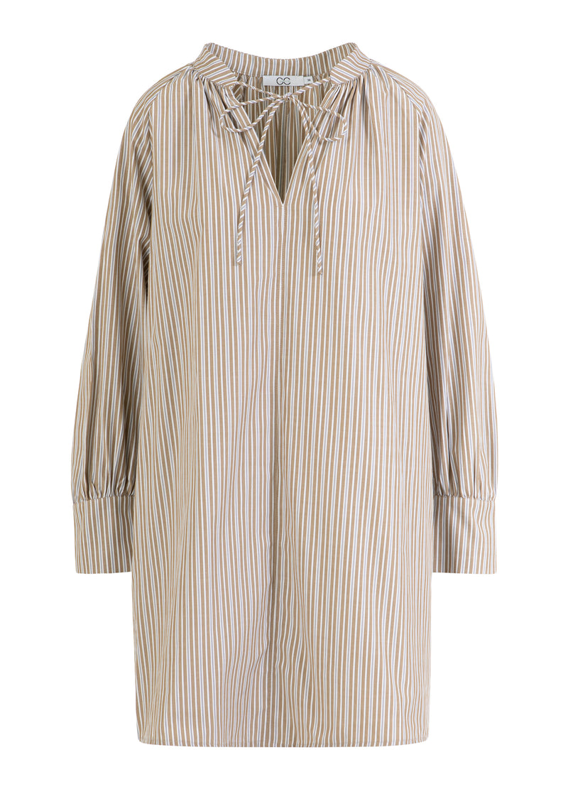 CC Heart CC HEART GIA RÄNDER TUNIKA KLÄNNING Shirt/Blouse Brown stripes - 399