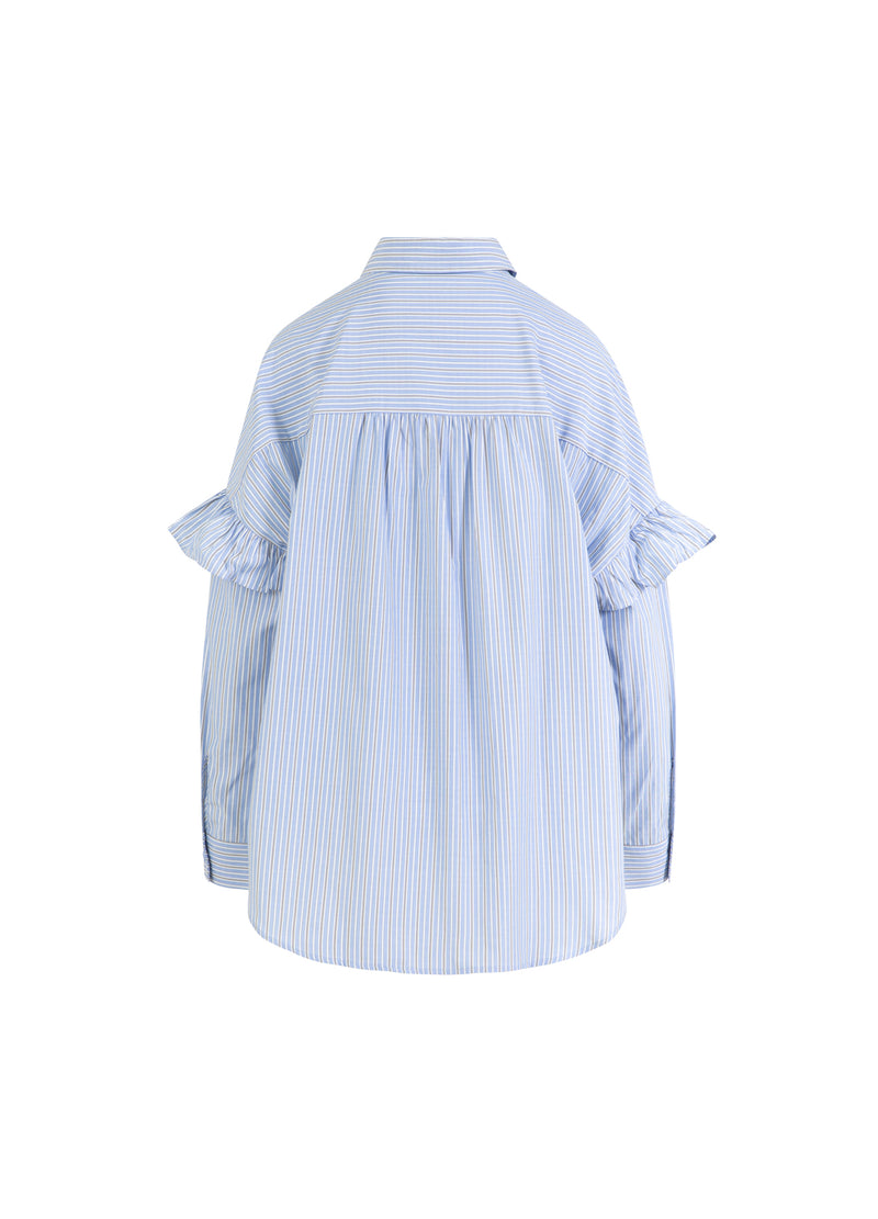 CC Heart CC HEART GIA RANDIG VOLANGSKJORTA Shirt/Blouse Blue stripes - 595