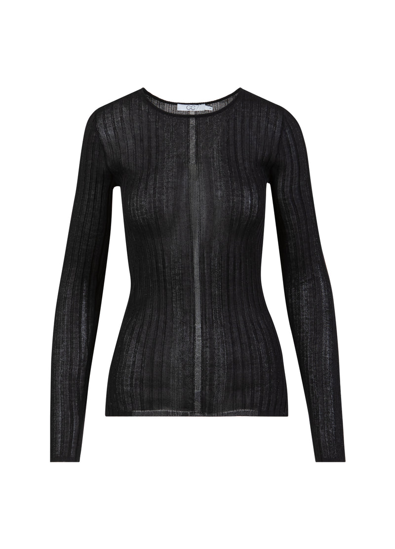 CC Heart CC HEART GRACE FINSTICKAD BLOUS Knitwear Black - 100