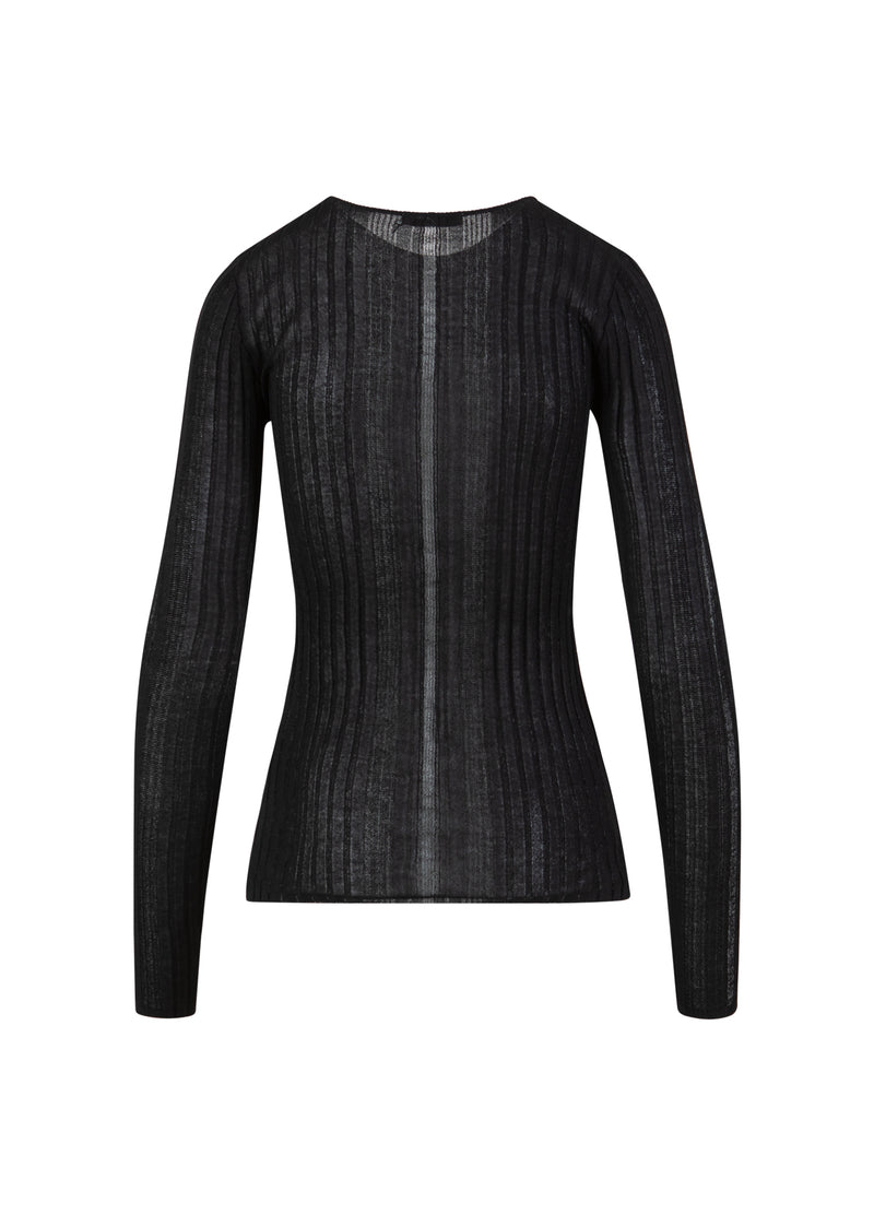 CC Heart CC HEART GRACE FINSTICKAD BLOUS Knitwear Black - 100