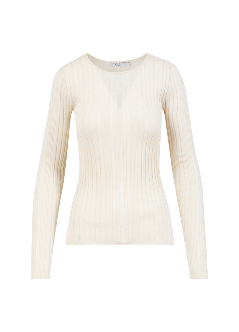 CC Heart CC HEART GRACE FINSTICKAD BLOUS Knitwear Cream - 351