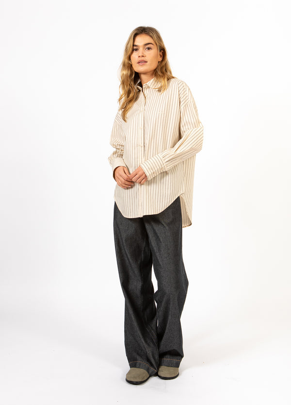 CC Heart CC HEART GRACIE RUTIGT LÖST SKJORTA Shirt/Blouse Creme stripes - 285