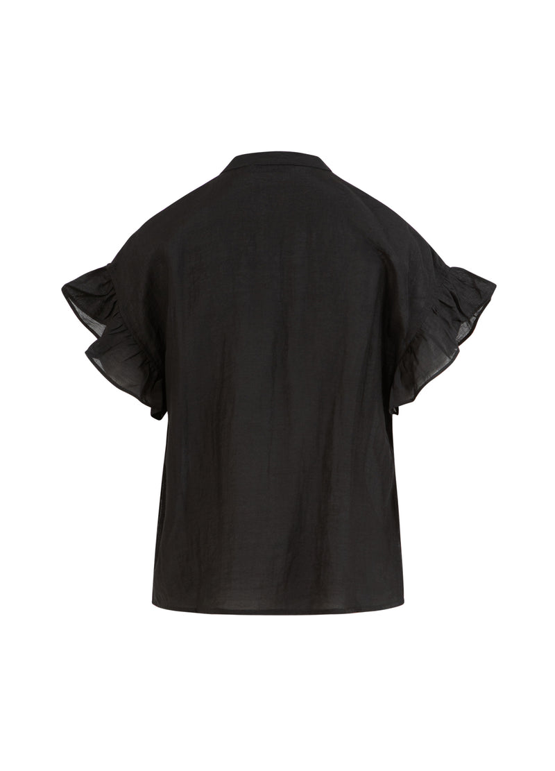 CC Heart CC HEART HAZEL VOLANGSKJORTA BLOUS Shirt/Blouse Black - 100