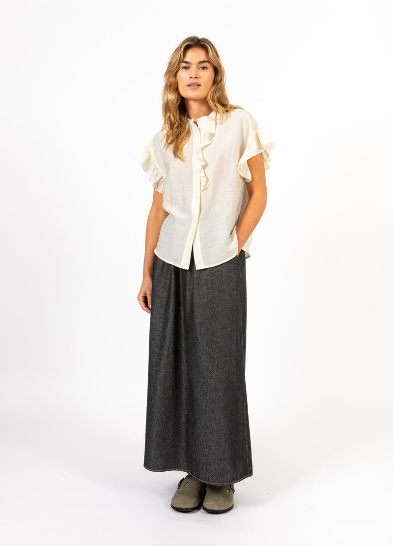 CC Heart CC HEART HAZEL VOLANGSKJORTA BLOUS Shirt/Blouse Creme - 241