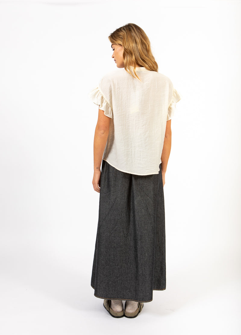 CC Heart CC HEART HAZEL VOLANGSKJORTA BLOUS Shirt/Blouse Creme - 241
