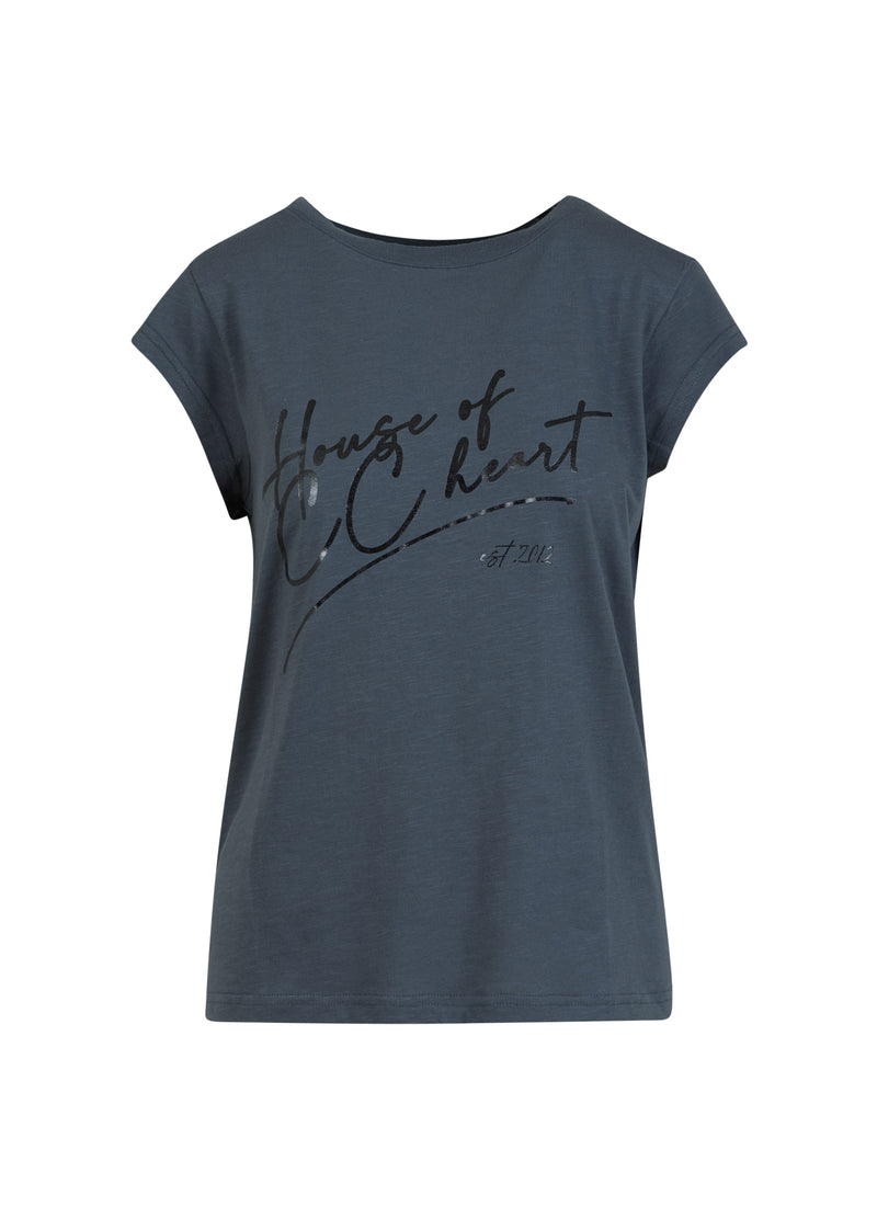 CC Heart CC HEART HOUSE T-SHIRT - KORT ÄRME T-Shirt Dark Stone Grey - 149