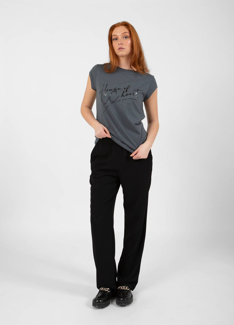 CC Heart CC HEART HOUSE T-SHIRT - KORT ÄRME T-Shirt Dark Stone Grey - 149
