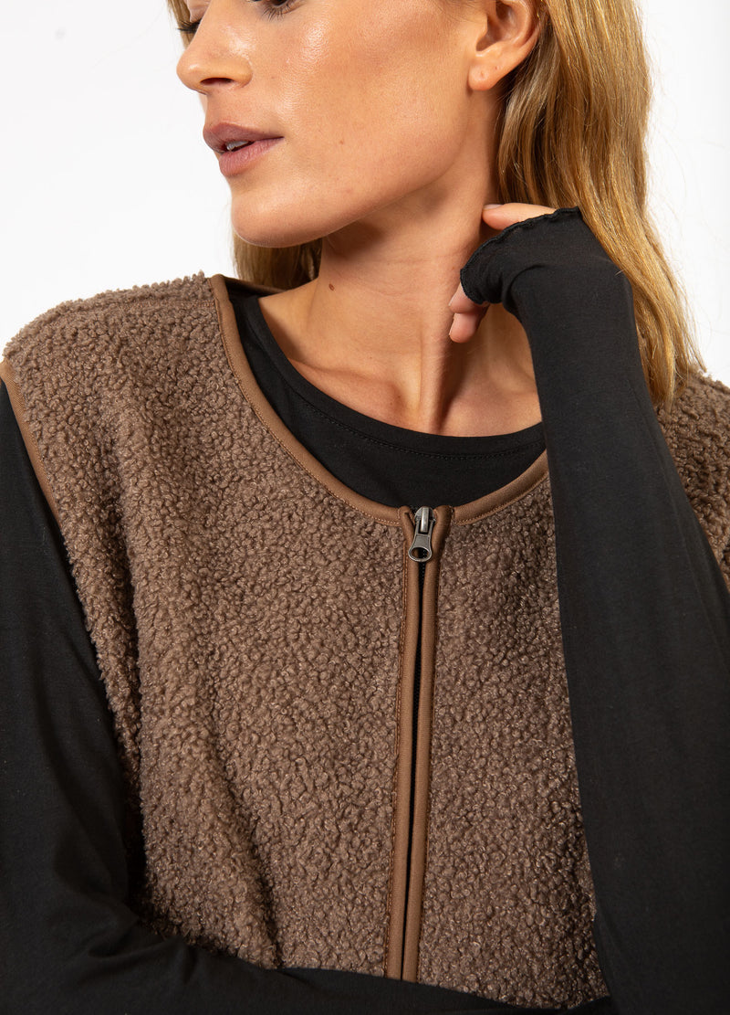 CC Heart CC HEART JAMIE FLEECE VÄST Outerwear Light nougat - 378