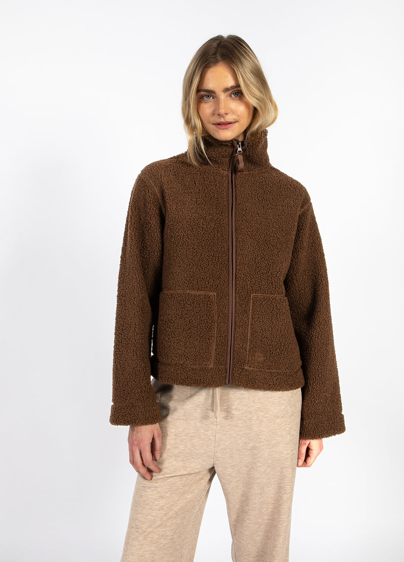 CC Heart CC HEART JAMIE FLEECE ZIP TRÖJA Outerwear Chocolate brown - 349