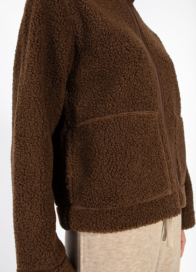 CC Heart CC HEART JAMIE FLEECE ZIP TRÖJA Outerwear Chocolate brown - 349
