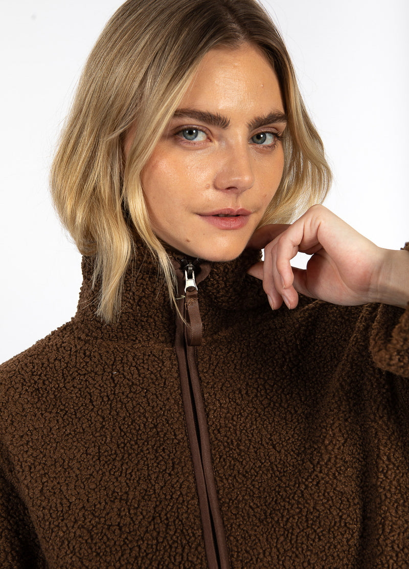 CC Heart CC HEART JAMIE FLEECE ZIP TRÖJA Outerwear Chocolate brown - 349