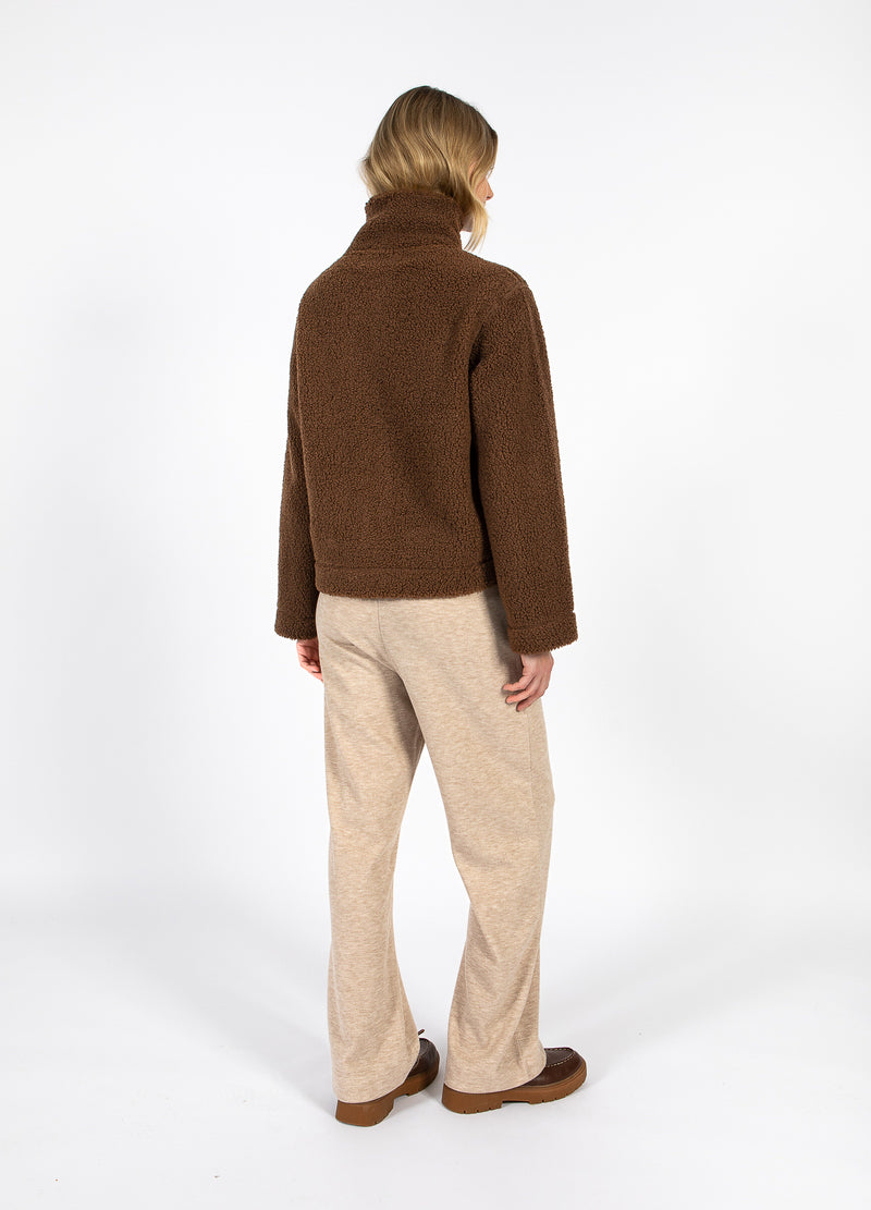 CC Heart CC HEART JAMIE FLEECE ZIP TRÖJA Outerwear Chocolate brown - 349