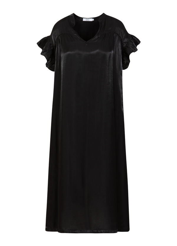 CC Heart CC HEART JOLIE METALLISK KLÄNNING MED VECK Dress Black - 100