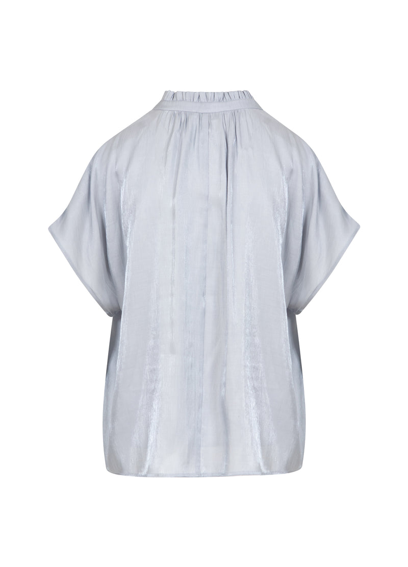 CC Heart CC HEART JOLIE METALLISK TOPP MED RYNKOR Shirt/Blouse Grey blue - 125