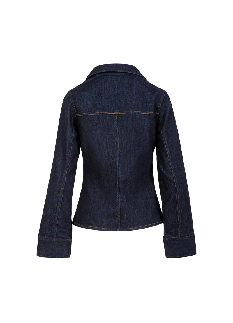 CC Heart CC HEART KALANI DENIM ZIP-SKJORTA Shirt/Blouse Dark denim blue - 587