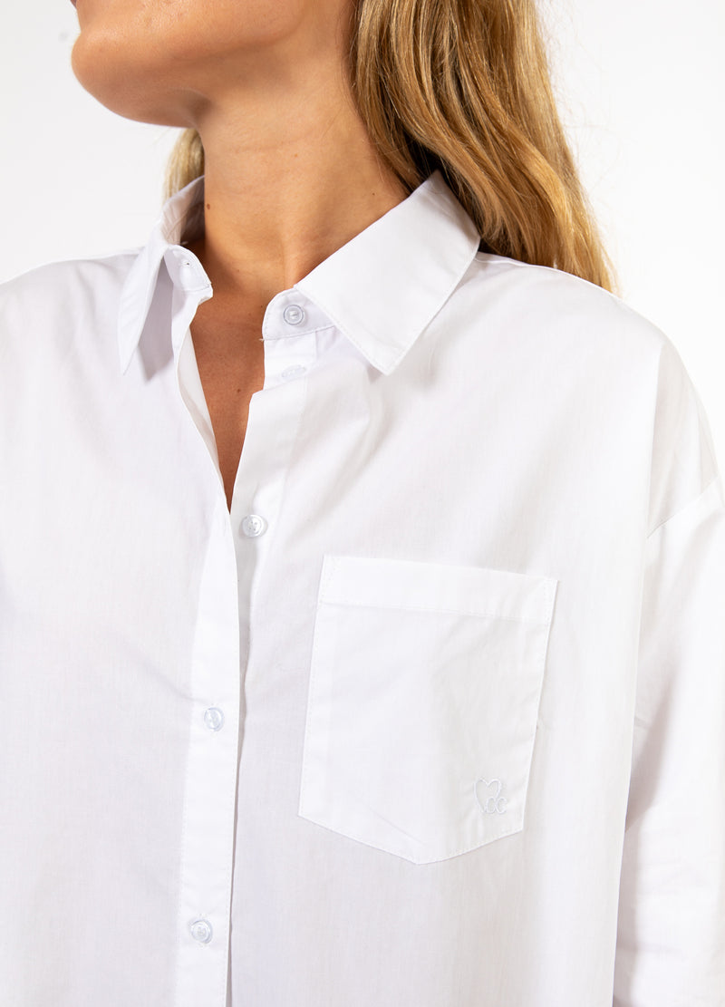 CC Heart CC HEART KIARA LÅNG SKJORTKLÄNNING Dress White - 200