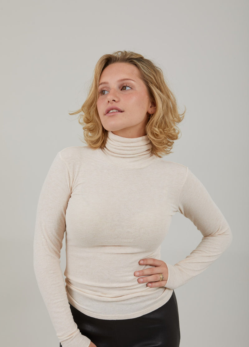 CC Heart CC HEART LANA RULLKRAGEN Knitwear Creme - 364