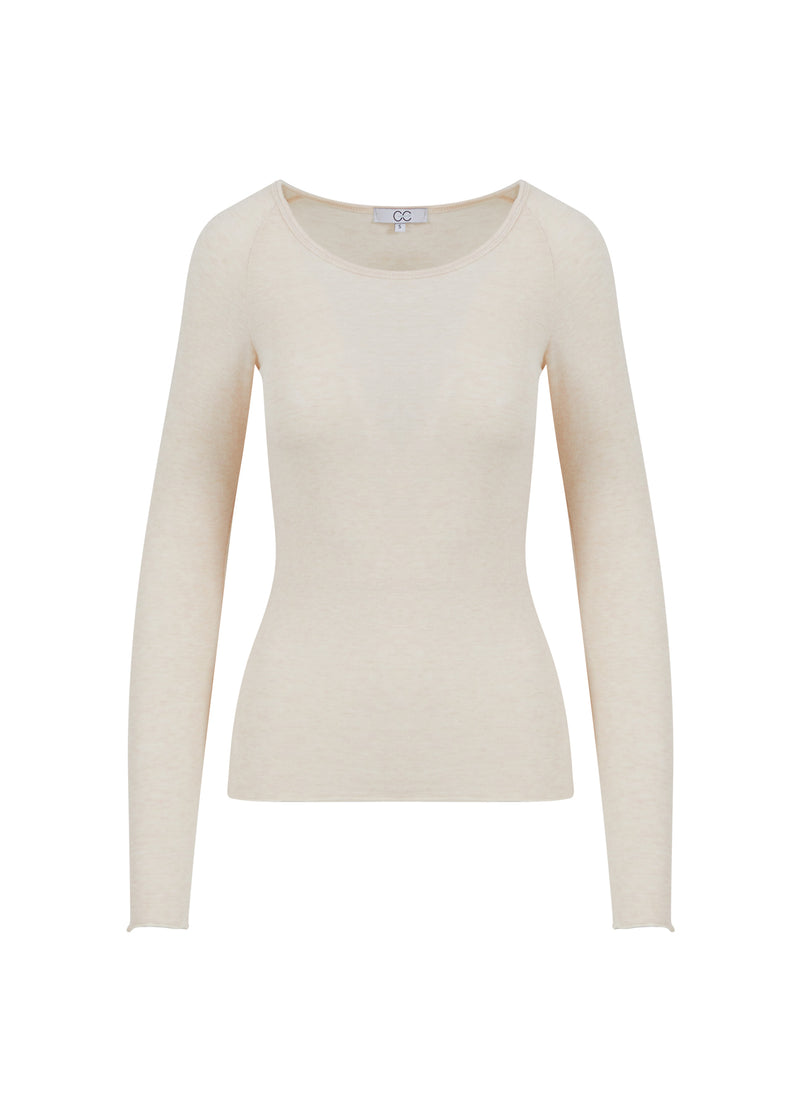 CC Heart CC HEART LANA STICKAD MED LÅNGA ÄRMAR Knitwear Creme - 364