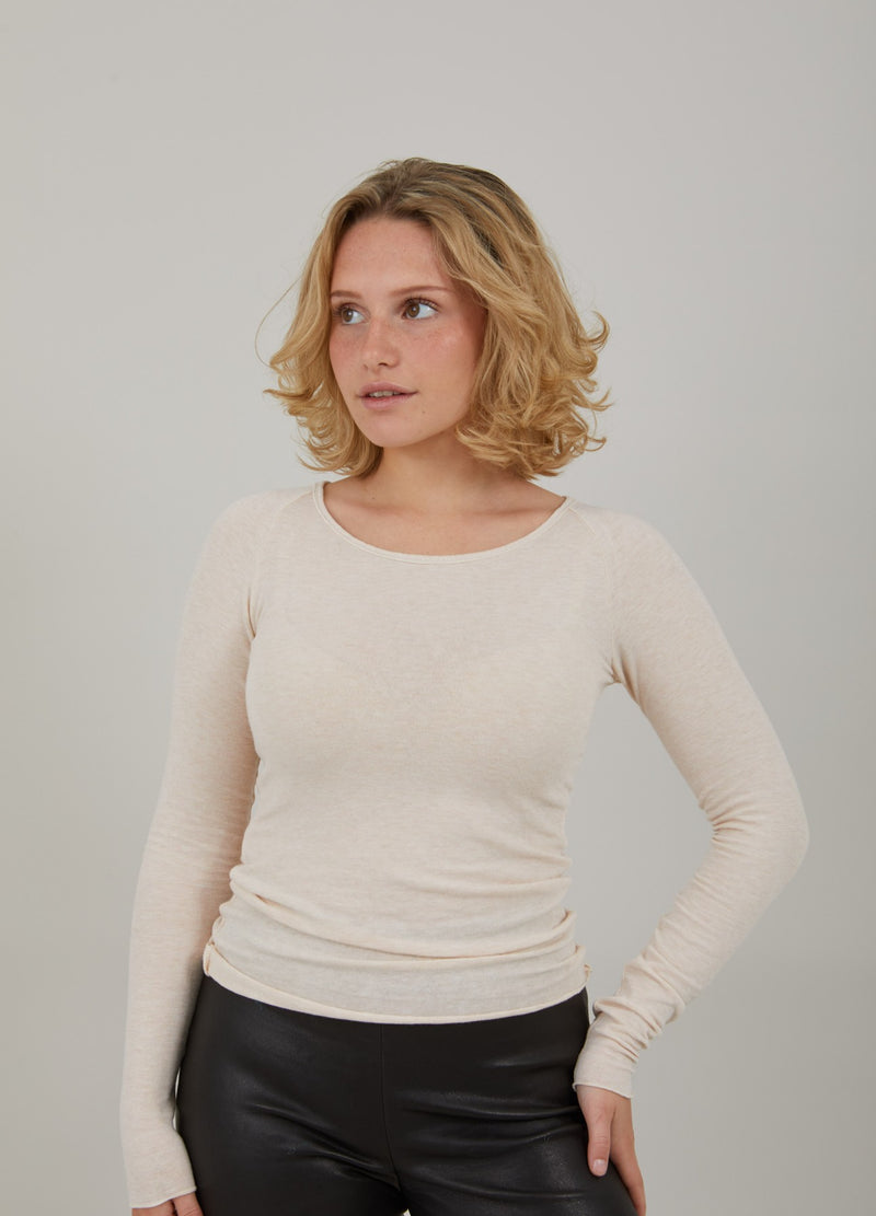 CC Heart CC HEART LANA STICKAD MED LÅNGA ÄRMAR Knitwear Creme - 364
