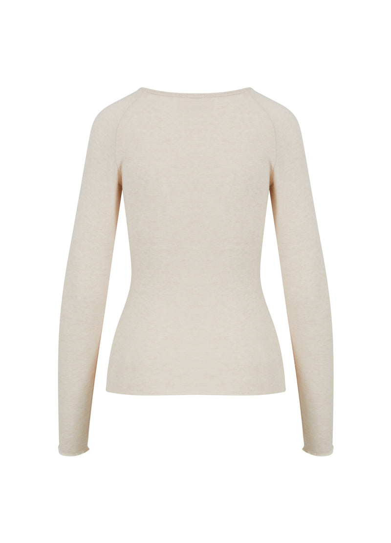 CC Heart CC HEART LANA STICKAD MED LÅNGA ÄRMAR Knitwear Creme - 364