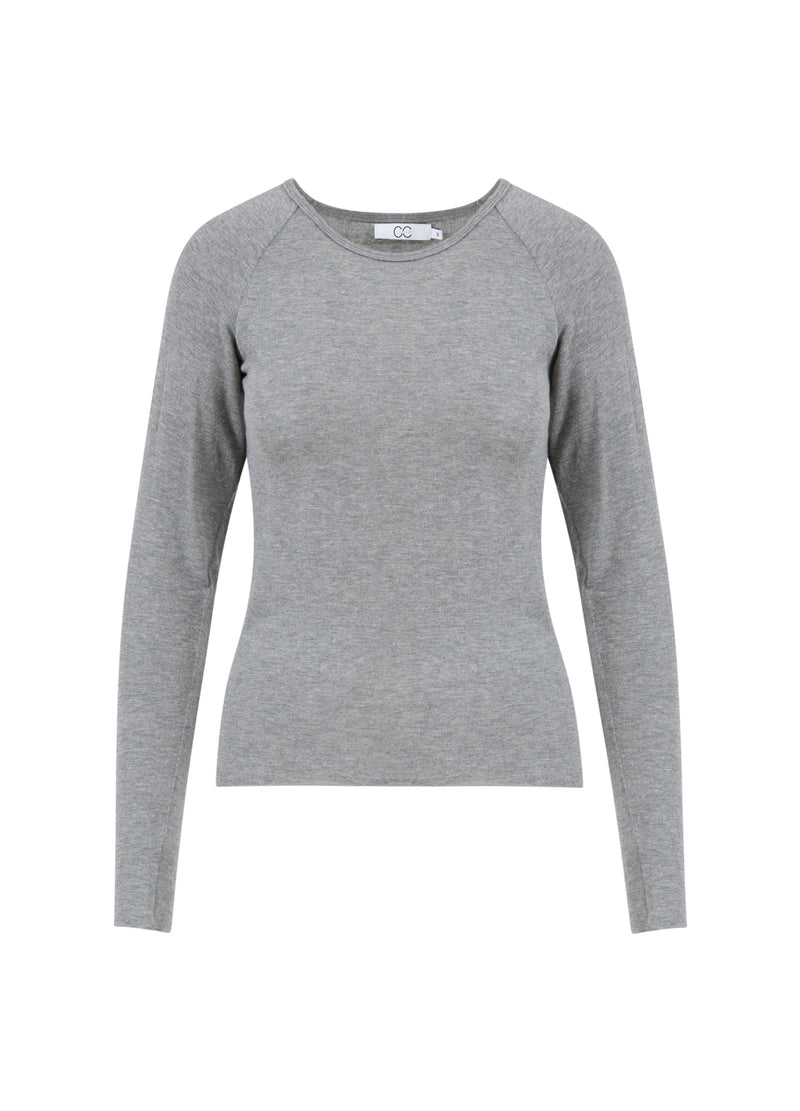 CC Heart CC HEART LANA STICKAD MED LÅNGA ÄRMAR Knitwear Grey melange - 142