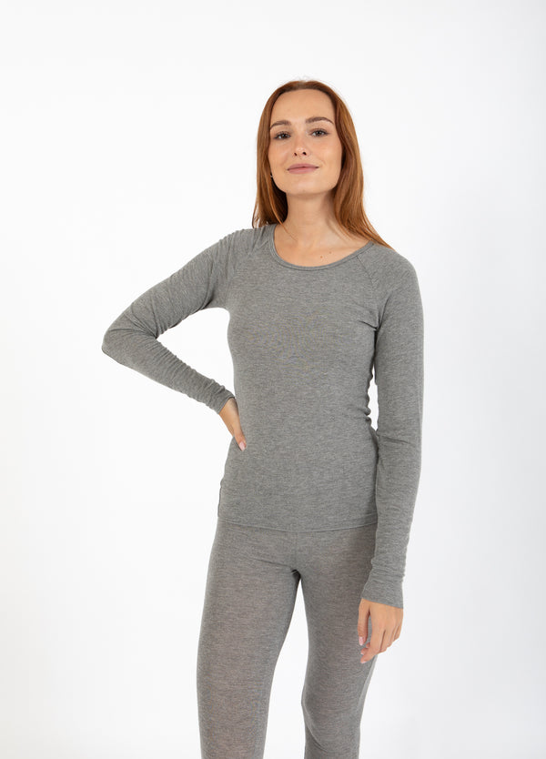 CC Heart CC HEART LANA STICKAD MED LÅNGA ÄRMAR Knitwear Grey melange - 142